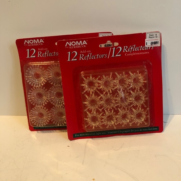 Vintage Noma Clear Plastic Atomic Christmas Light Cover Reflectors 12 per pack - Picture 6 of 6